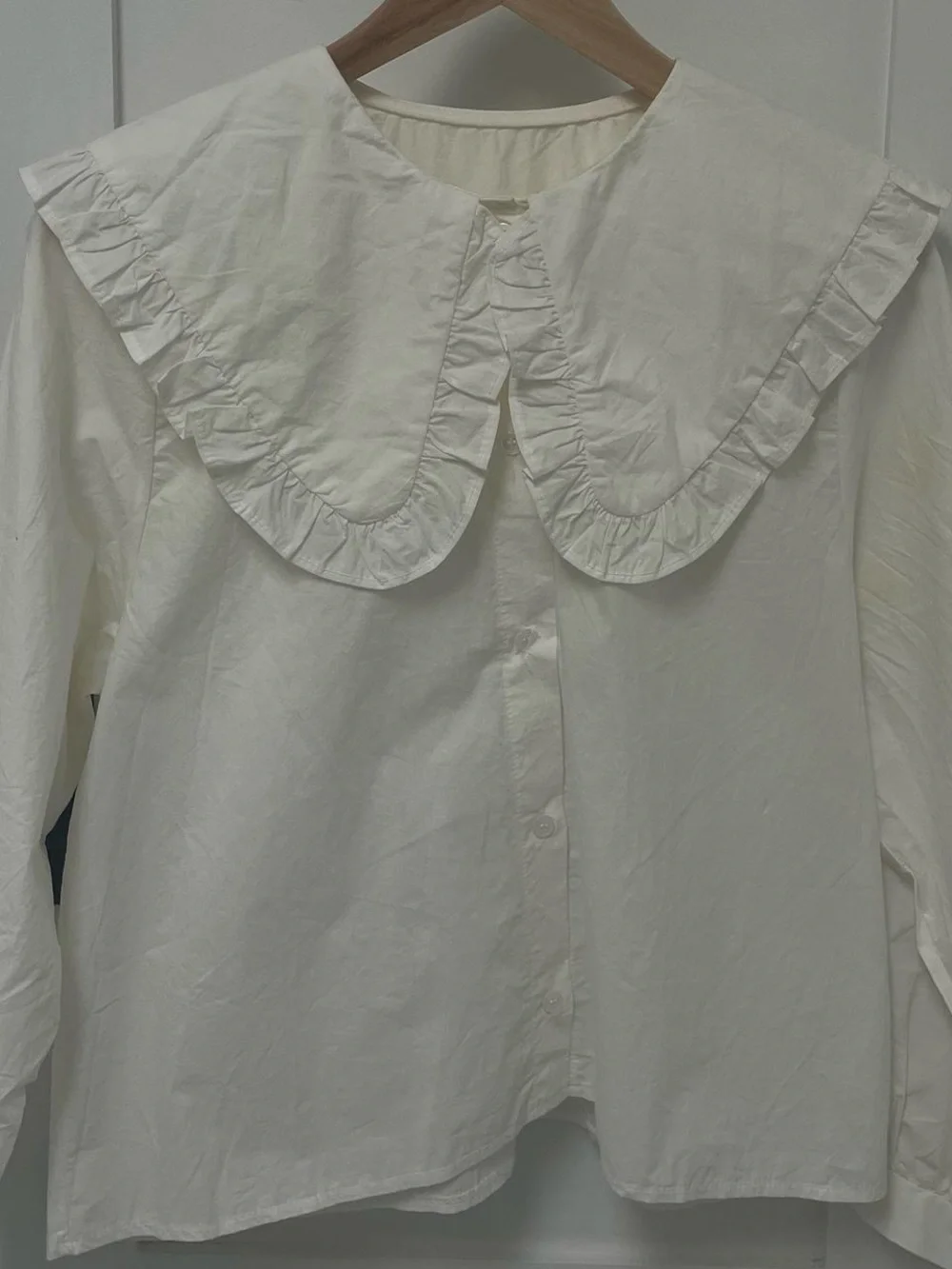 Simons White Collared Button Up - Picture 1 of 3